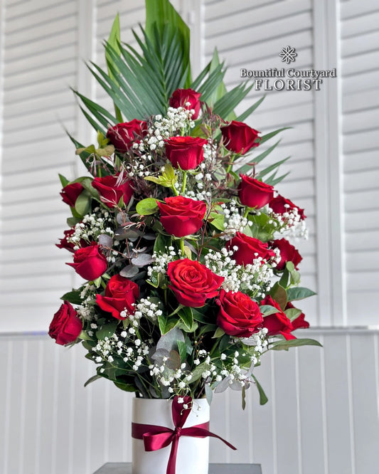 Majestic Red Roses Vase