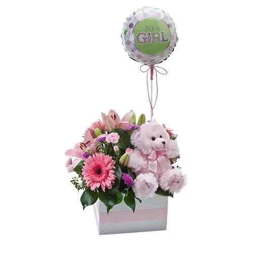 new baby flowers and gift